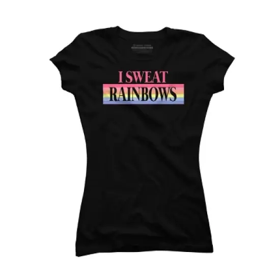 Junior's Design By Humans Rainbow Sweat By ChinUp T-Shirt image {4}
