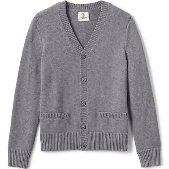 Lands' End School Uniform Boys Cotton Modal Button Front Cardigan Sweater image {3}