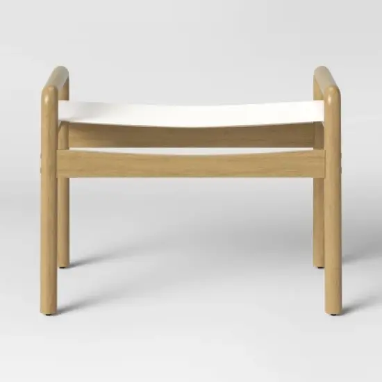 Northlake Dowel Frame Sling Ottoman Cream - Threshold&trade; image {2}