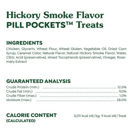 Greenies Pill Pockets Tablet Size Chicken Hickory Smoke Flavor Chewy Dog Treats - 3.2 oz/30ct image {10}