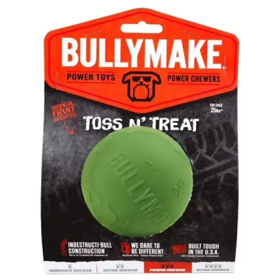 Bullymake Toss and Treat Globe Blueberry Flavor Dog Interactive Toy image {3}