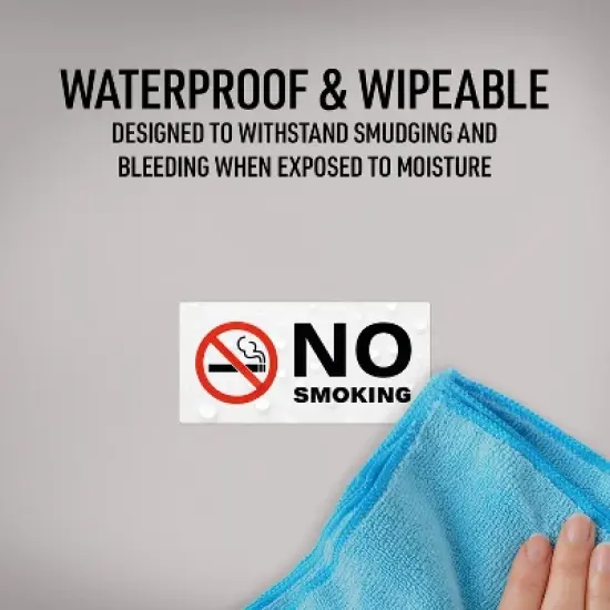 Avery No Smoking Sign Label Stickers, Waterproof, UV Resistant, Preprinted, 2" x 4", 20 Stickers image {4}
