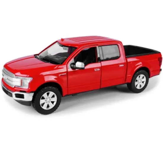 2019 Ford F-150 Lariat Crew Cab Pickup Truck Red 1/24-1/27 Diecast Model Car by Motormax image {1}