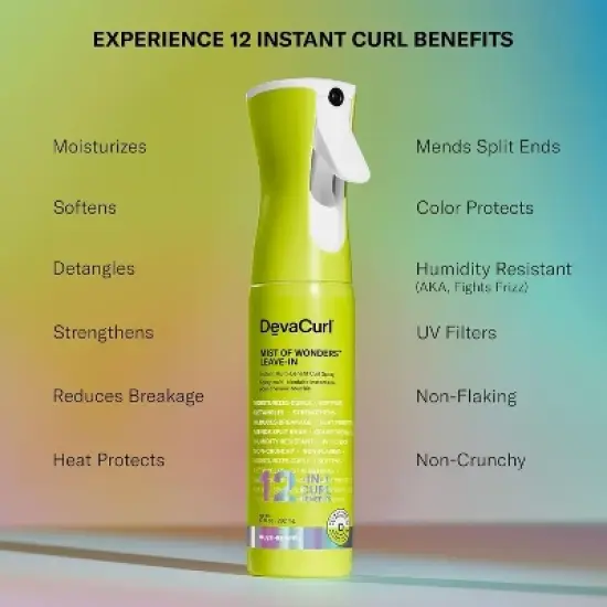 DevaCurl MIST OF WONDERS Leave-In (10 oz), 12-in-1 Diva Hair Instant Multi-Benefit Curl Spray, Deva Moisture Curls | DevaCurl image {1}