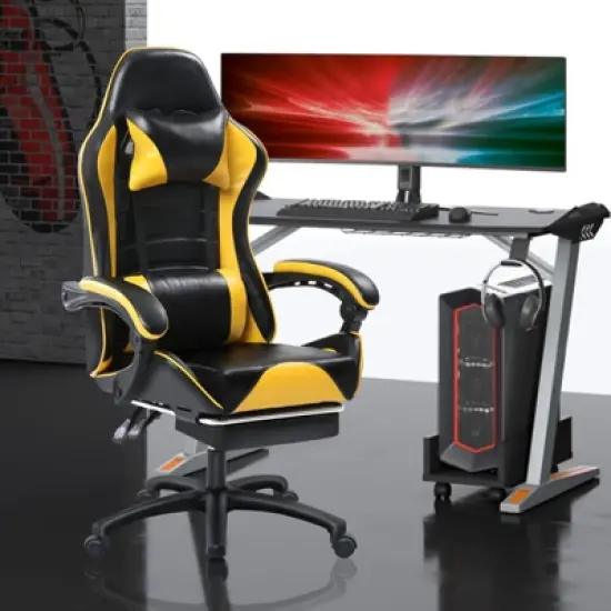 KTMBDW Gaming Chair, Computer Chair with Footrest and Lumbar Support,Height Adjustable Game Chair with 360&deg;-Swivel Seat and Headrest for Office,Gaming image {15}