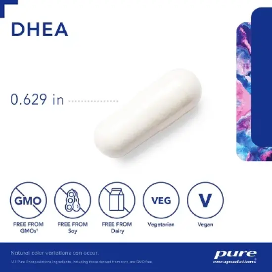Pure Encapsulations DHEA 5 mg - Immune Support & Hormones Balance* - Micronized DHEA - Gluten Free & Vegan image {2}