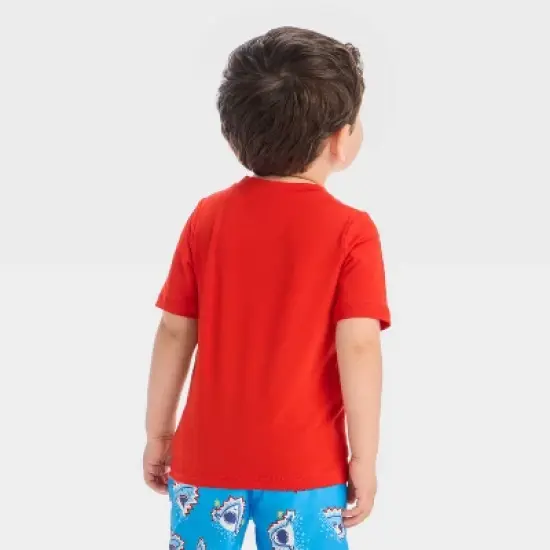 Toddler Boys' Short Sleeve Rash Guard Top - Cat & Jack&trade; Red image {1}