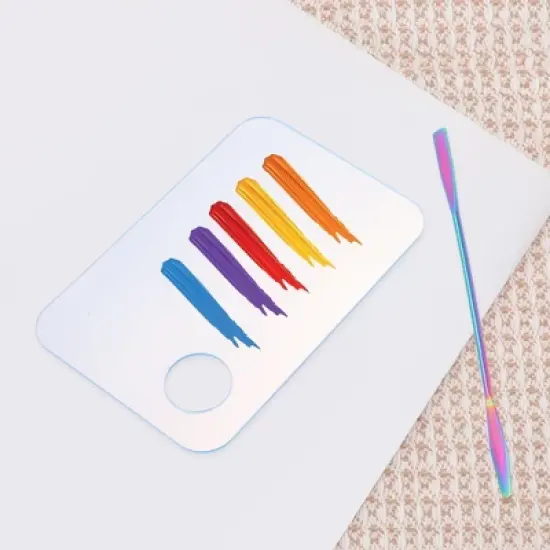 Unique Bargains Portable Square Nail Art Palette Multicolor 1 Set image {5}