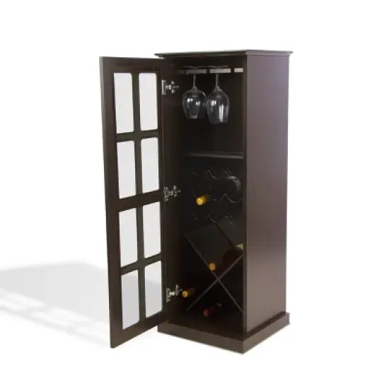 Windowpane Wine Cabinet Espresso - Atlantic image {2}