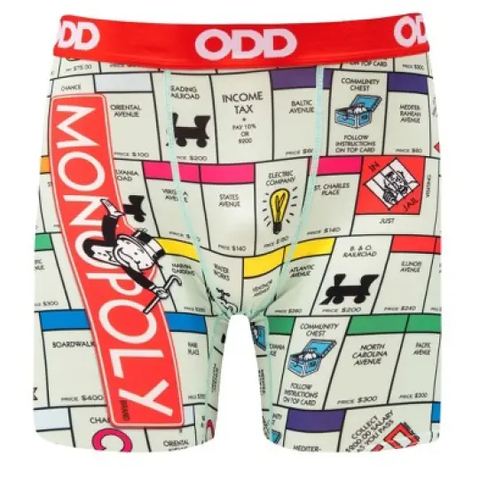 Odd Sox Men's Boxer Brief, Monopoly Board Game, Fun Novelty Underwear image {3}