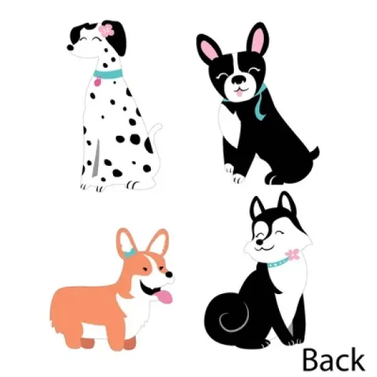 Big Dot of Happiness Pawty Like a Puppy Girl - Decorations DIY Pink Dog Baby Shower or Birthday Party Essentials - Set of 20 image {2}