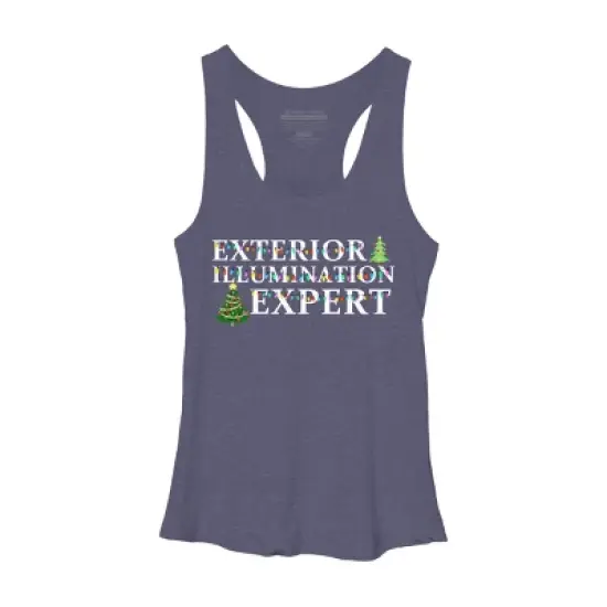 Women's Design By Humans Christmas Exterior Illumination Expert By shirtpublic Racerback Tank Top image {4}