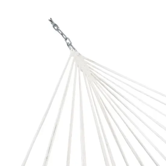 Sunnydaze Outdoor Quilted Double Hammock with Pillow and Curved Metal Spreader Bars image {1}