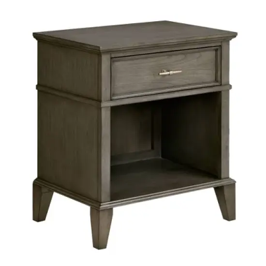 Yardley 1 Drawer Nightstand Reclaimed Vintage Gray image {4}
