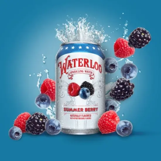 Waterloo Summer Berry Sparkling Water - 8pk/12 fl oz Cans image {4}