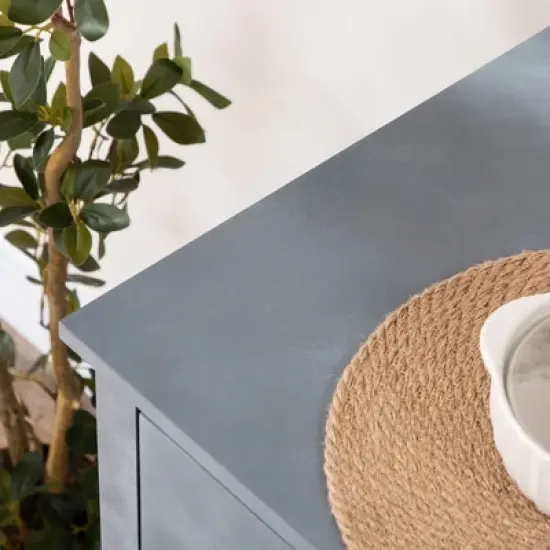 HOMCOM Sideboard Buffet Cabinet with Storage Drawers Adjustable Shelves Countertop Dining Room Cabinet Kitchen Buffet Living Room Furniture Gray image {5}