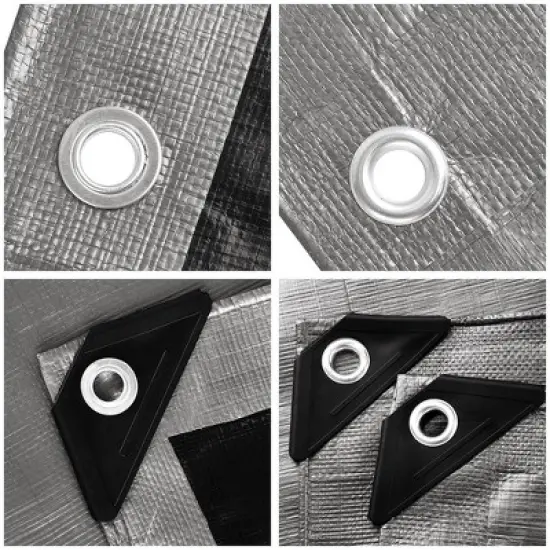 Yescom 10x15ft Heavy Duty Reinforced Poly Tarp image {6}