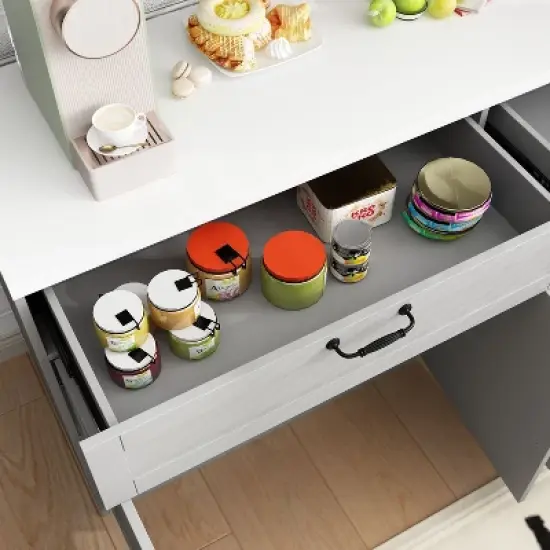 Famapy Split Kitchen Pantry Cabinet Storage Cupboard image {8}