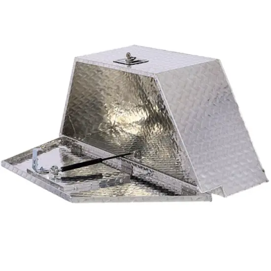 Gulches 39" Aluminum tool box,heavy duty truck bed tool box,outdoor pickup storage tool box,RV storage organizer,underbody box w/lock keys,silver image {5}