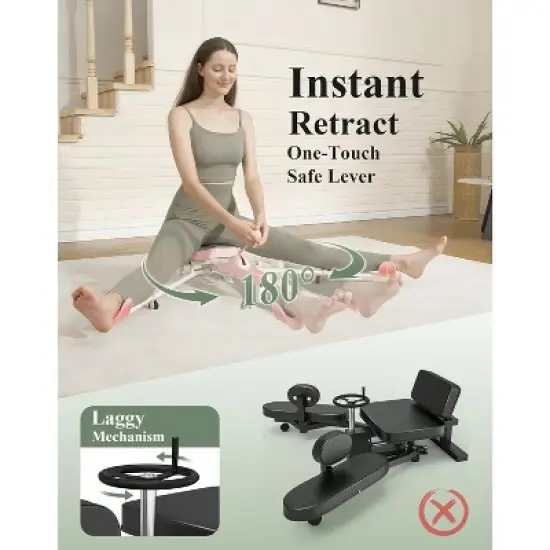 PAETA 2025 Updated 2-in-1 Leg Stretcher, Adjustable Splits Machine for Flexibility, Heavy Duty 330lbs Leg Stretcher Machine, Split Stretcher Machine image {3}