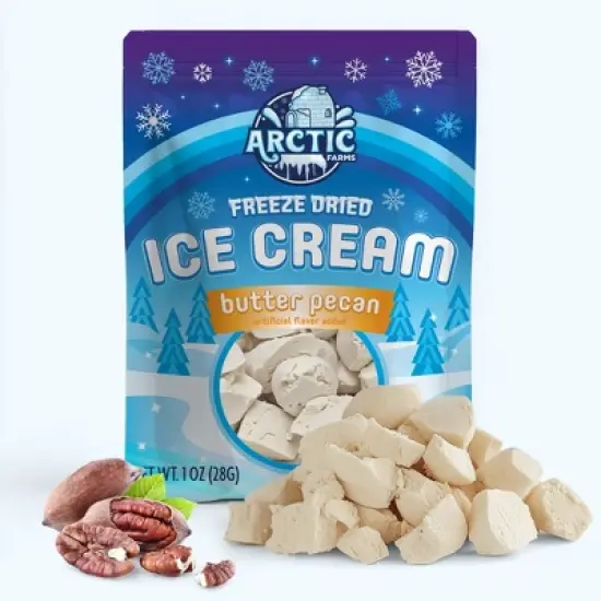 Arctic Farms Freeze Dried Ice Cream That Does Not Melt (Bits) (Butter Pecan) image {7}