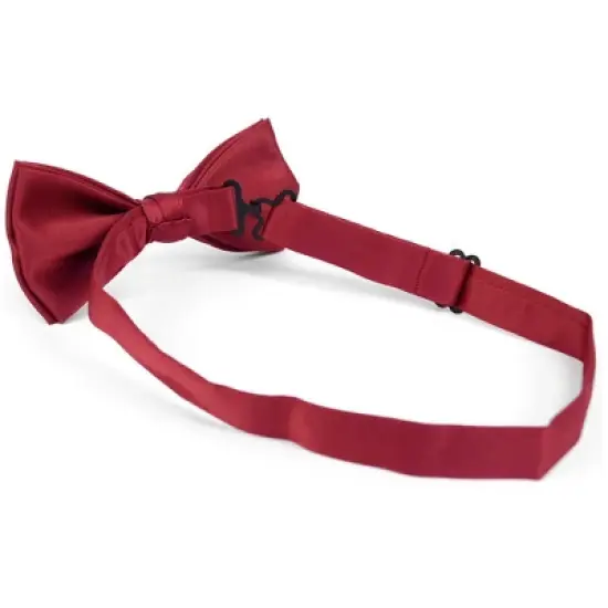New Men's Solid Pre Tied Bow Tie and Hanky Set image {2}