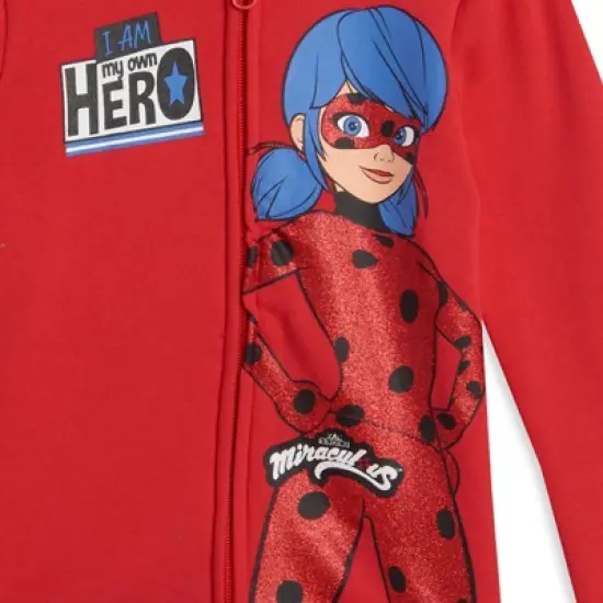 Miraculous Ladybug Girls Zip Up Hoodie Little Kid to Big Kid  image {3}