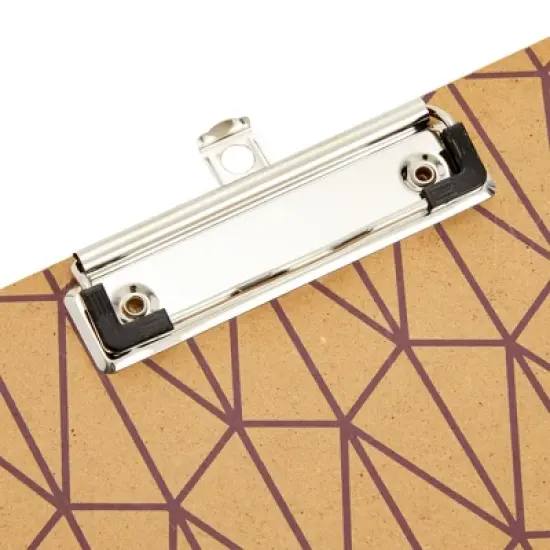 Juvale 8 Pack Cute Clipboards with Low Profile Clips, Wooden Clip Boards 8.5x11 for Office, School, Home, 4 Assorted Patterns image {6}