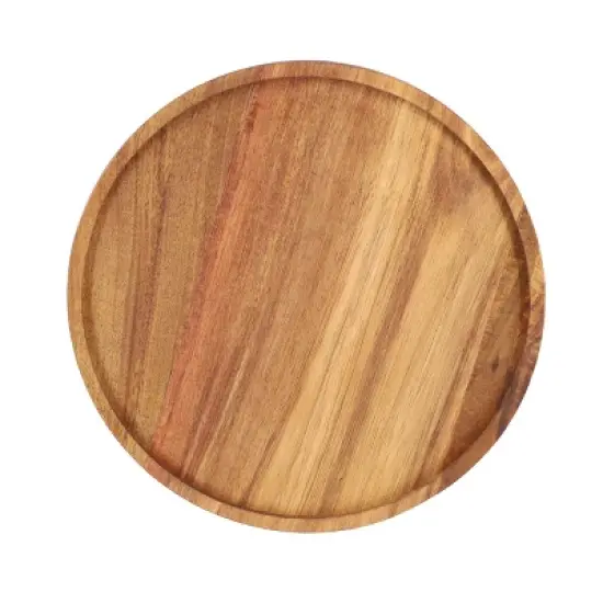 MegaChef 10 Inch Acacia Wood Lazy Susan Tray image {2}