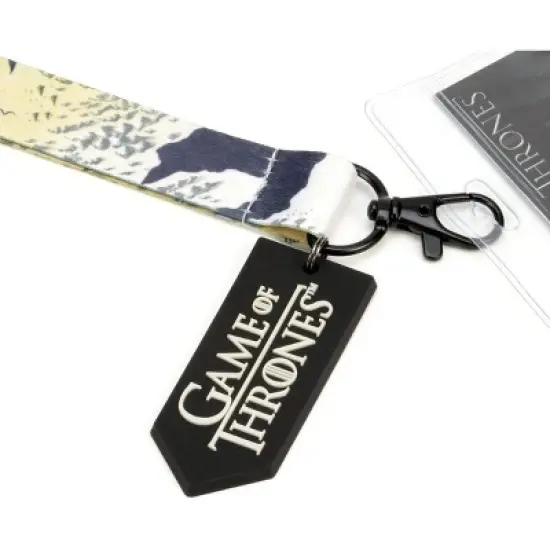 Crowded Coop, LLC Game of Thrones Iron Throne Lanyard w/ PVC Charm image {1}