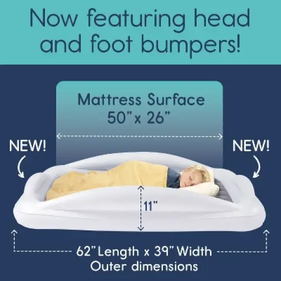 hiccapop Inflatable Toddler Bed - Gray image {4}