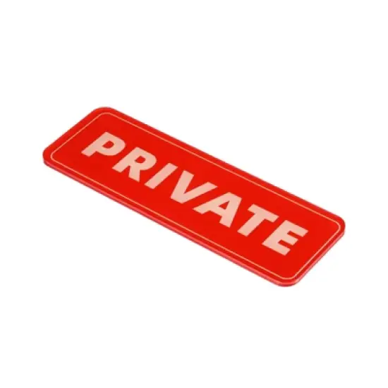 Unique Bargains Acrylic Self-Adhesive Decor Home Business Private Sign image {2}