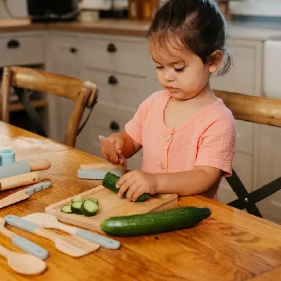 Wooden Cooking & Baking Set for Kids &ndash; Safe, Real Kitchen Tools &ndash; Durable Utensils, Perfect Gift for Creating Lasting Family Memories image {2}