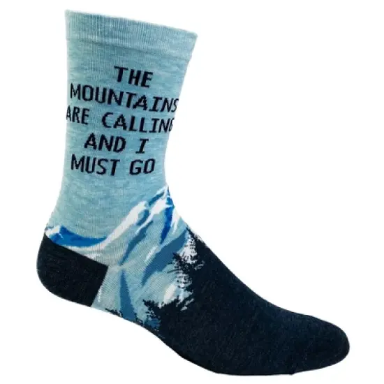 Crazy Dog Women's The Mountains Are Calling and I Must Go Socks Funny Outdoor Camping Adventure Hiking Footwear image {7}