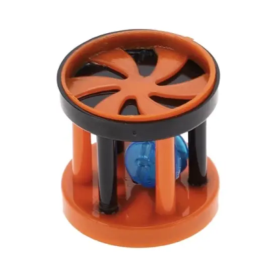 Unique Bargains Drum Shape Cat Teaser Toys Black Orange 1 Pc image {3}