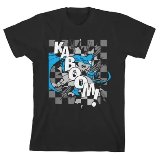 Batman Kaboom Black T-shirt Toddler Boy to Youth Boy image {6}