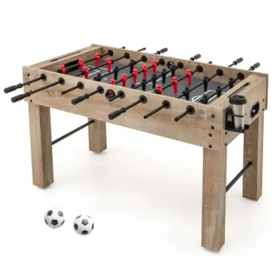 Costway 54 Inches Full Size Foosball Table with Legs 2 Balls & 2 Foldable Cup Holders image {10}