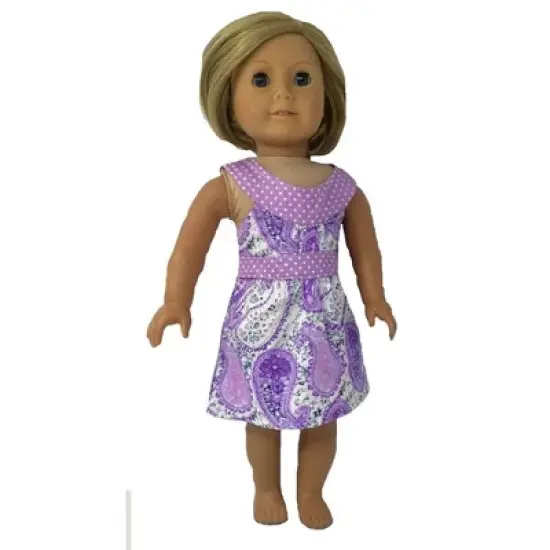 Doll Clothes Superstore Size 10 Matching Girl And Doll Lavender Paisley Sundress image {2}