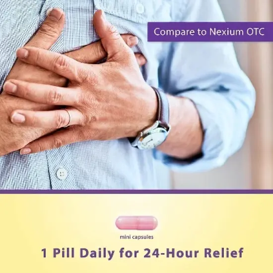 Curist Esomeprazole 20mg Capsules 42 Count Delayed-Release - Acid Reflux Medicine for Heartburn Relief - Acid Reflux Relief image {3}