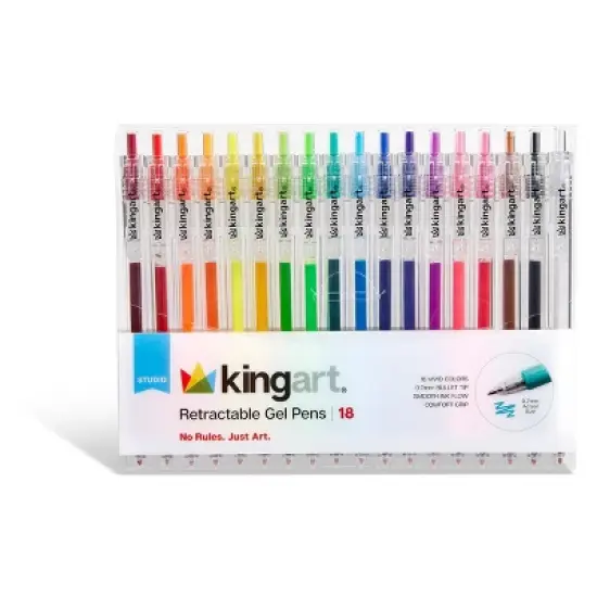 KINGART Retractable Gel Pens 18 Colors image {4}