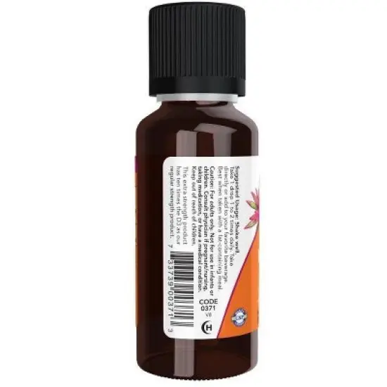 Vitamin D-3 Liquid Extra Strength by Now Foods  -  1 fl oz Dropper image {2}