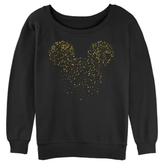 Junior's Mickey & Friends Confetti Logo Sweatshirt image {3}