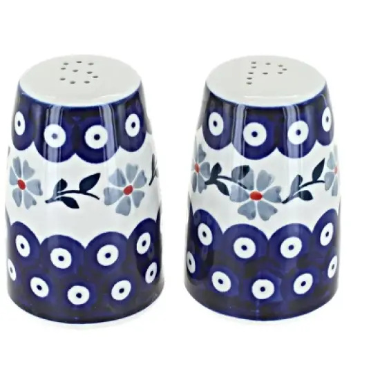 Blue Rose Polish Pottery S086 Manufaktura Salt and Pepper Shakers image {2}