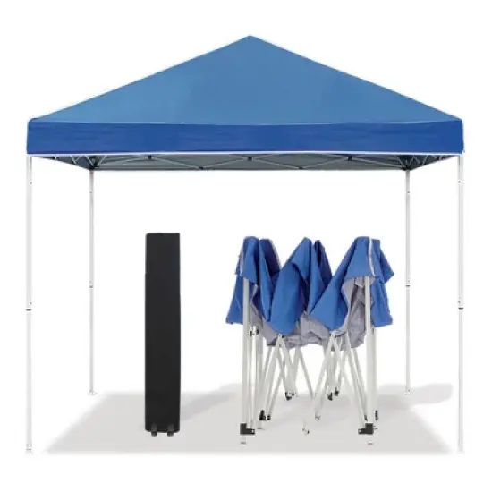 Z-Shade 10 x 10 Foot Everest Instant Outdoor Canopy Camping Patio Shelter, Blue & Durable Plastic Circular 5 Pound Canopy Tent Leg Weights, Set of 4 image {3}