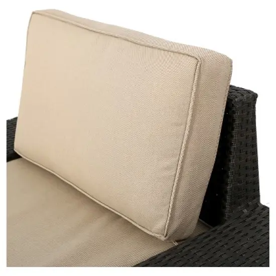 Santa Cruz 7pc Wicker Sofa Set with Cushions  - Christopher Knight Home image {3}