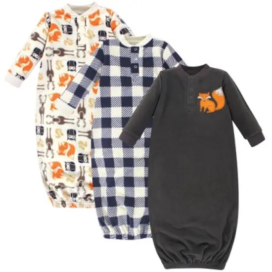 Hudson Baby Infant Boy Fleece Gowns, Forest image {4}