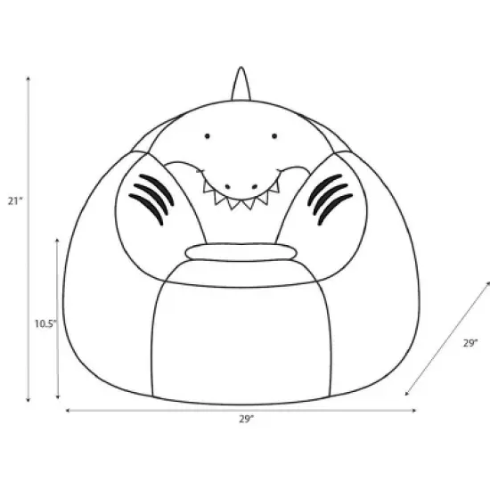 Shark Kids' Bean Bag Chair - Pillowfort&trade; image {5}