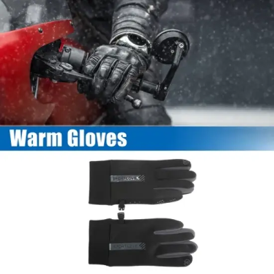 Unique Bargains Riding Warm Gloves Waterproof 4 Way Stretch Inner Gloves 1 Pair image {1}