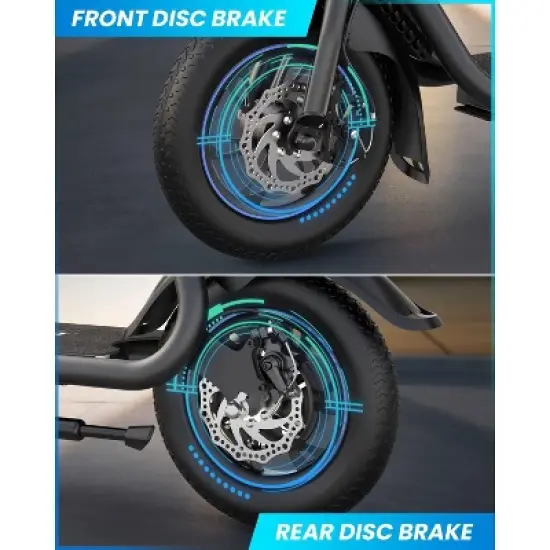 Mastgoal 450W Electric Scooter with Seat for Adults, 12 inch Commuter Electric Scooter with Basket, 280Wh Battery & 21 Mileage image {5}