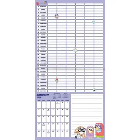 Trends International 2026 Bluey Sticker 12"x12" Wall Calendar image {1}